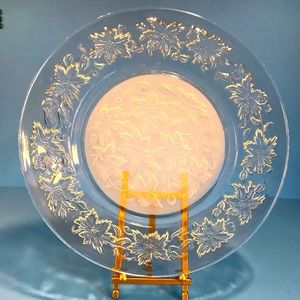 Princess House Crystal 10 Inch Fantasia Dinner Plate Set of 2